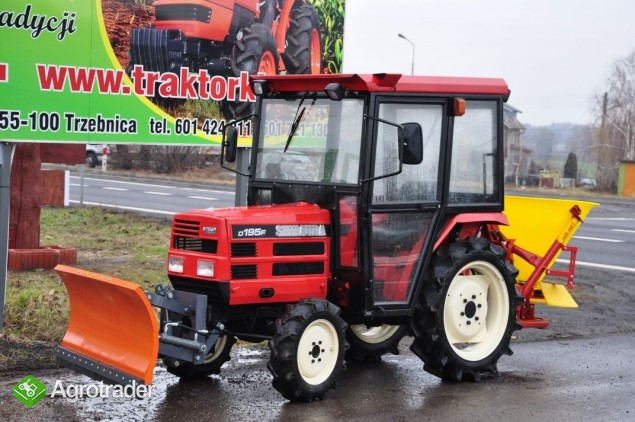 traktorek komunalny Shibaura 19KM 4x4 kabina pług - zdjęcie 1