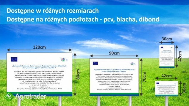 Tablica unijna informacyjna PROW 2014-2020 dotacje ARiMR eu pamiątkowa - zdjęcie 5