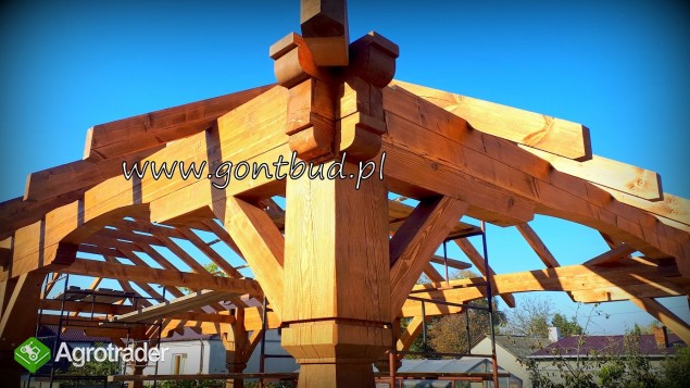 gontbud.pl Wiata drewniana garażowa konstrukcja projekt cena carport  - zdjęcie 4