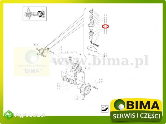 Sworzeń zwrotnicy Ford New Holland TM120,TM130 TM140 - zdjęcie 2