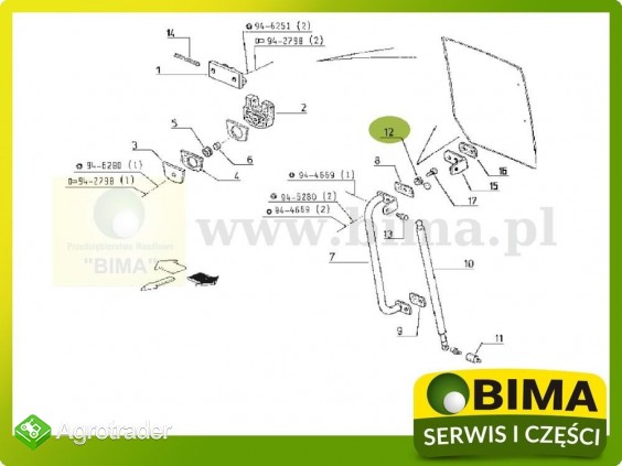 Osłona śruby mocującej szybę Renault CLAAS 58-34,61-12 - zdjęcie 3