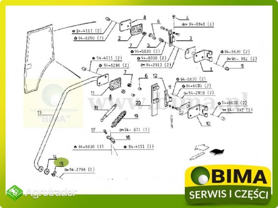 Osłona śruby mocującej szybę Renault CLAAS 110-54 - zdjęcie 2