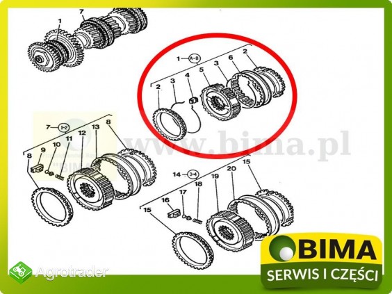 Kompletny synchronizator ab a-b Massey Ferguson 6265 - zdjęcie 1
